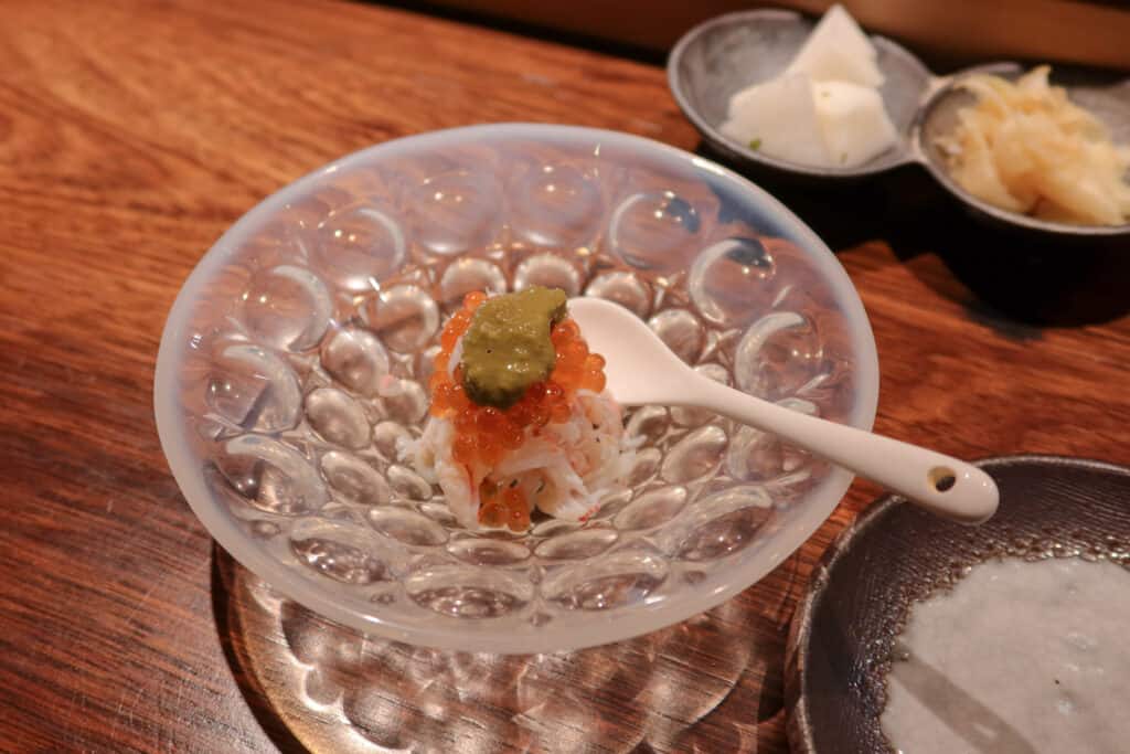鮨文 東區美食 無菜單日本料理 國父紀念館站美食 松葉蟹＆鮭魚卵