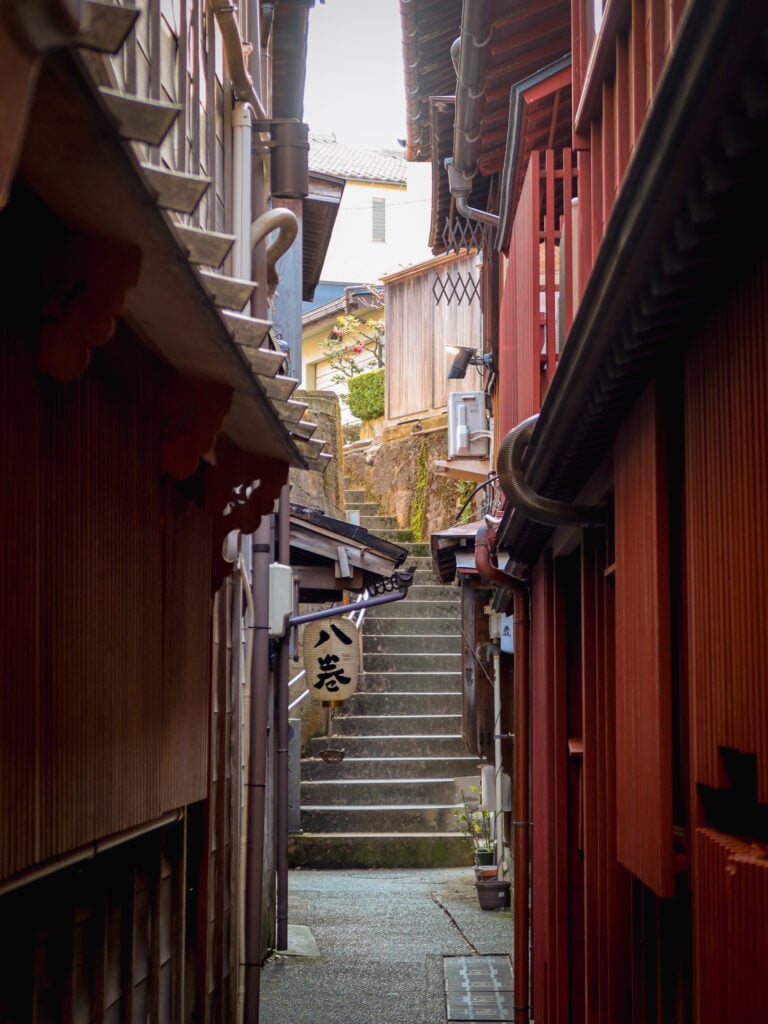 主計町茶屋街 明坂（あかり坂）的景色