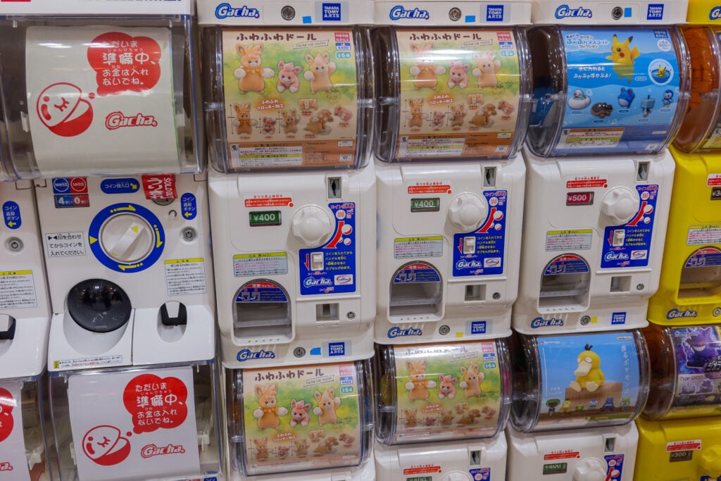 金澤寶可夢中心-扭蛋機台一覽