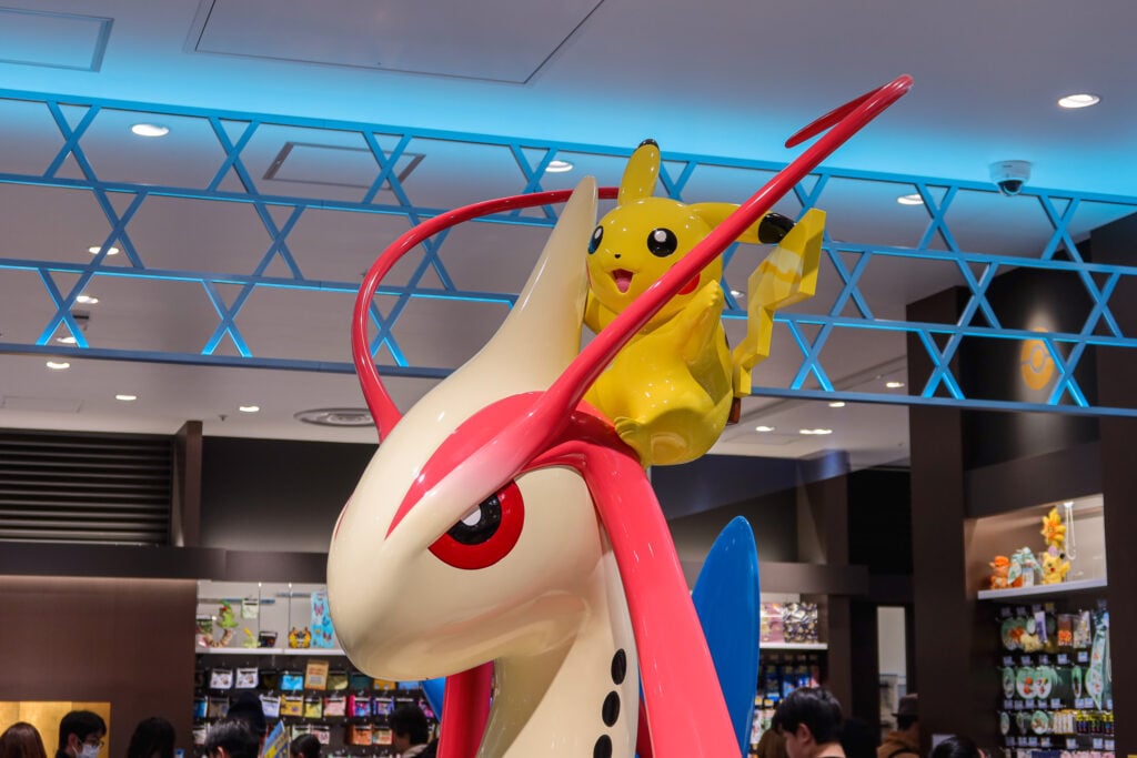 金澤寶可夢中心 站在美納斯身上的皮卡丘